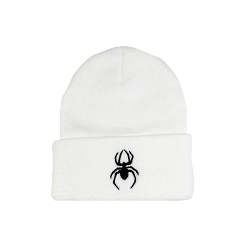 Berretto in Maglia Caldo Invernale Unisex Ricamo Ragno Acrilico Cappello da Sci Casual Moda Streetwear