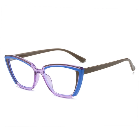Vierkant Cat Eye Brilmontuur TR90 Anti-Blauw Licht Optische Brillen Voor Dames En Heren Mode Retro Leesbril