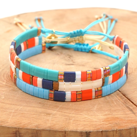 Tila Beads Bracelet Handmade Bohemian Geometric Multicolor Alloy For Men And Women Fashion Jewelry