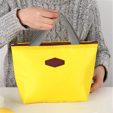 Isolierte Lunchbox Tasche Oxford Tuch Wasserdicht Tragbare Bento Beutel Für Picknick Schule Büro Handtasche Kühltasche