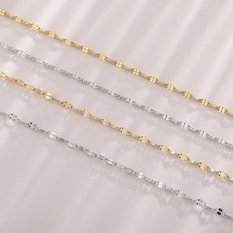 Collier Chaîne À Lèvres Minimaliste En Acier Inoxydable Collier De Clavicule Mince Pour Femmes Bijoux De Mode