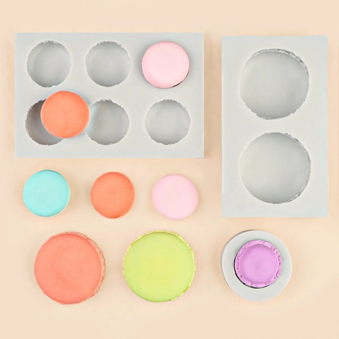Macaron Shape Silicone Mold For DIY Cake Decorating Fondant Baking Candle Soap Gypsum Resin Crafting Tool