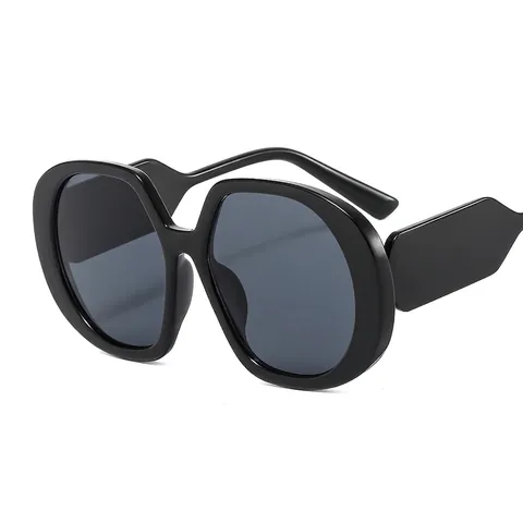 Gafas De Sol Extragrandes Para Mujer Lentes Degradadas De Moda Protección UV400 Montura De PC Gafas Retro Para Viajes