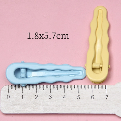 Fermagli Per Capelli Lega Lucida Ondulati Senza Traccia Metallo Becco D'Anatra Spilla Per Frangia Minimalista Color Caramello