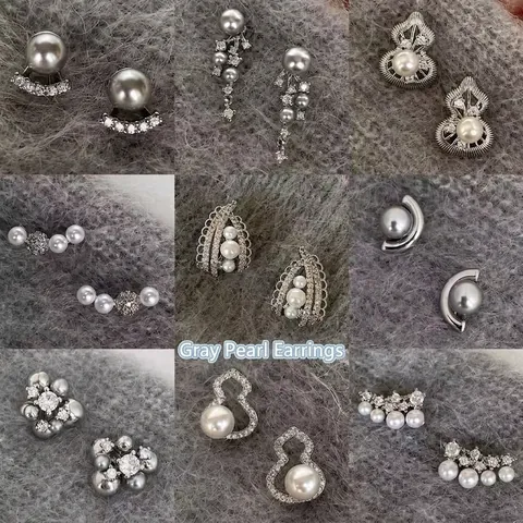 Fashion Artificial Pearl Earrings With 925 Sterling Silver Earring Post Alloy Rhinestone Luxury Style For Women Elegant Jewelry