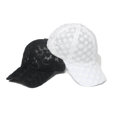 Cappellino Da Baseball In Pizzo Floreale Da Donna Mesh Traspirante Traforato Protezione Solare Elegante Estate