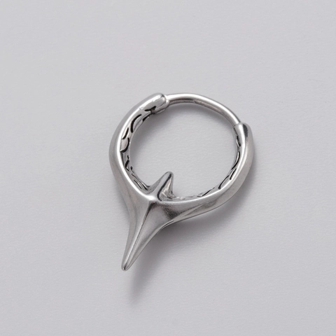 Vintage Roestvrijstalen Hoop Oorbellen Punk Goth Spike Slang Patroon Piercing Sieraden Voor Heren Dames