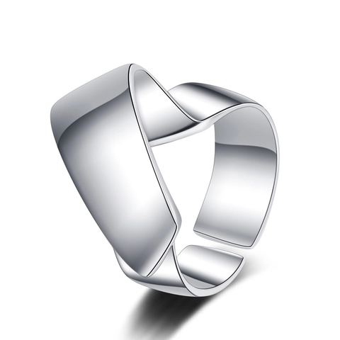 Anillo Abierto Torsonado Geométrico Irregular En Forma De C Banda Ancha Bañado En Cobre Joyería De Moda Ajustable Para Mujer