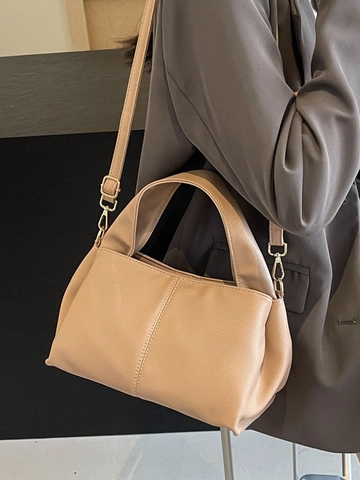 Borsa Boston Designer Di Nicchia Pelle PU Grana Litchi Borsa A Mano Tracolla Semplice Versatile Moda Per Donne