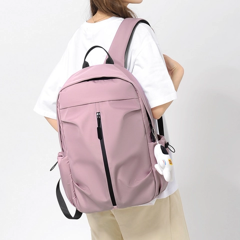 Casual Backpack Oxford Cloth Waterproof Laptop School Travel Simple Street Style With Astronaut Pendant For Men Women