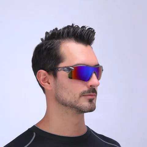 Sport Sonnenbrille Pc Tr90 Uv400 Schutz Radfahren Laufen Wrap Around Outdoor Brillen Herren Damen Verspiegelte Gläser