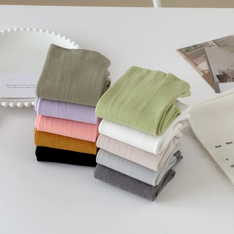 Dames Katoenen Slouch Sokken Effen Kleur Ribgebreid Ademend Zweetabsorberend Casual Anti Pilling Comfortabele Crew Sokken