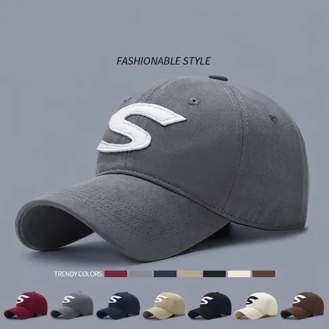 Cappellino Da Baseball In Cotone Con Lettera S Ricamata Protezione Solare Regolabile Cappello Sportivo Casual Per Uomini E Donne