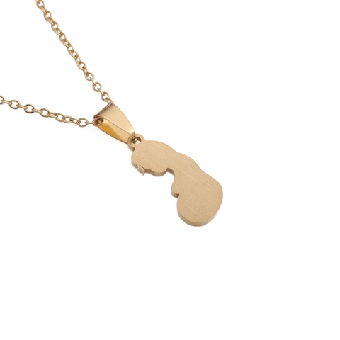 Collar Con Colgante Silueta Mujer Embarazada Acero Inoxidable Corazón Joyería Maternidad Regalo Para Mamá Color Oro Moda