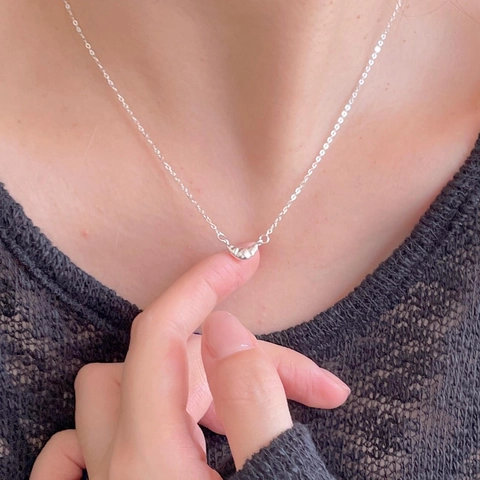 Collana Con Ciondolo Croissant Argento Sterling 925 Minimalista Geometrico Stile Ins Gioielli Eleganti Per Donna
