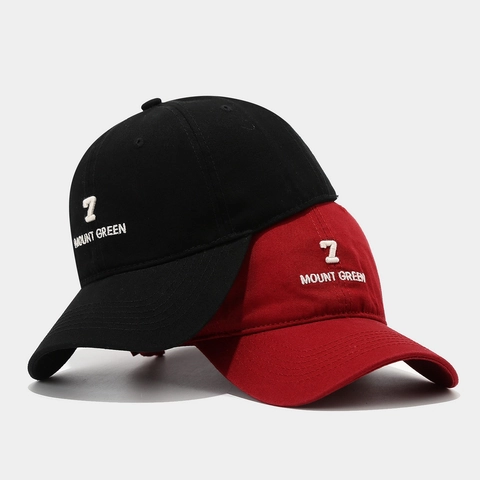 Casquette de Baseball en Coton Brodée Numéro 7 Mount Green Réglable Chapeau de Soleil Sport Décontracté pour Hommes Femmes