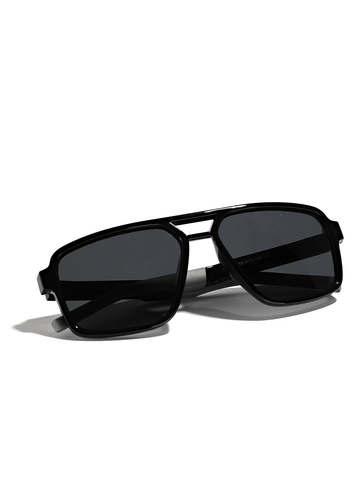 Occhiali da Sole Polarizzati TR90 per Uomo Donna Y2K Doppio Ponte Quadrati Aviator UV400 Moda Lenti TAC Occhiali da Sole