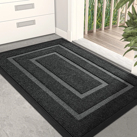 Felpudo Para Interior Y Exterior Alfombra De Entrada De Polipropileno Resistente Con Base De Goma Antideslizante Lavable