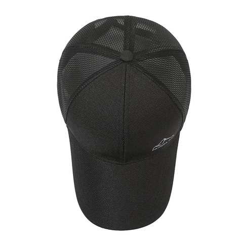 Ademende Mesh Honkbalpet Trucker Hoed Polyester Buiten Vissen Zonbescherming Verstelbare Metalen Gesp Casual
