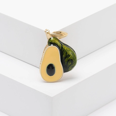 Lindo Broche De Aguacate Aleación Esmalte Forma Fruta Alfiler De Solapa Joyería Creativa Accesorio Para Mujer Traje Bufanda