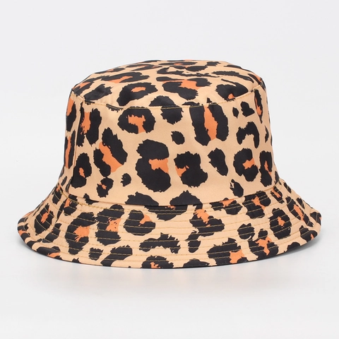 Chapeau Bob en Poliestere Imprimé à la Mode pour Hommes Femmes Impression Numérique Léopard Étoile Lune Sports Halloween Pare-soleil