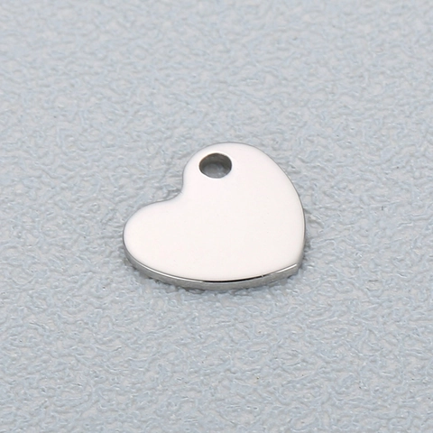Heart Charm Pendant Stainless Steel Polished Shiny Finish DIY Jewelry Making Findings Accessories For Necklaces