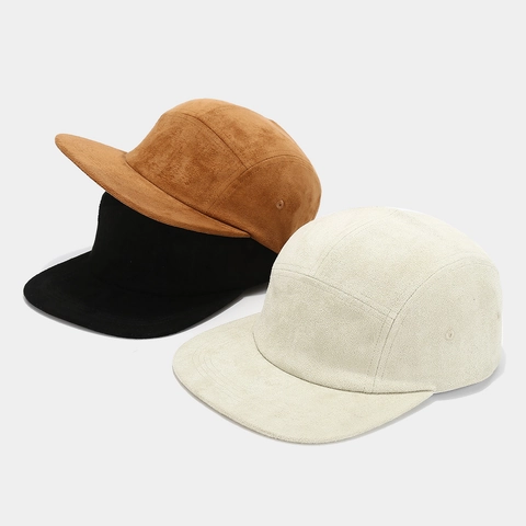 Casquette Camper En Daim Vintage Visière Plate Réglable Streetwear Hip Hop Chapeau De Baseball Pour Hommes Femmes Uni