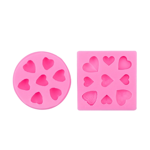 Hartvormige Siliconen Bakvorm Voor Chocolade Fondant Decoratie Diy Bakgereedschap Voor Valentijnsdag Dessert Suikerwerk Decoratie