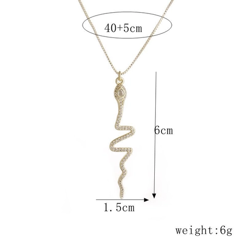 Schlangen Anhänger Halskette Kupfer Mikropave Zirkonia Box Kette Vergoldeter Schmuck Für Damen Herren