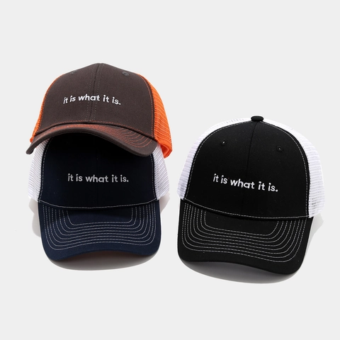 Καπέλο Trucker Mesh Baseball Βαμβάκι Πολυεστέρας It Is What It Is Σλόγκαν Κέντημα Αναπνεύσιμο Ρυθμιζόμενο Casual