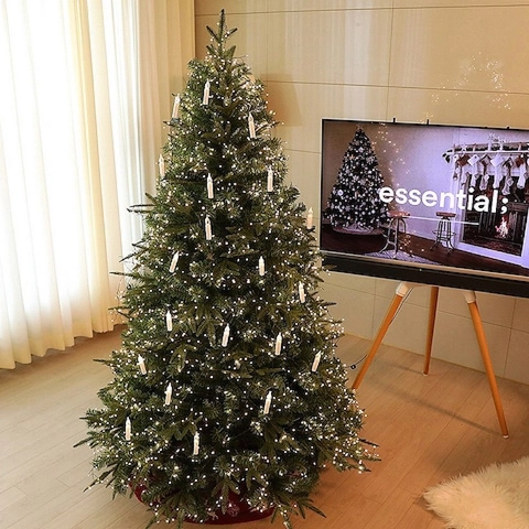 LED Weihnachtsbaumkerzen Mit Clips Fernbedienung Timer Flackernde Flamme Tropfwachs Kunststoff Flammenlose Warmweiße Beleuchtung Festliche Heimdekoration
