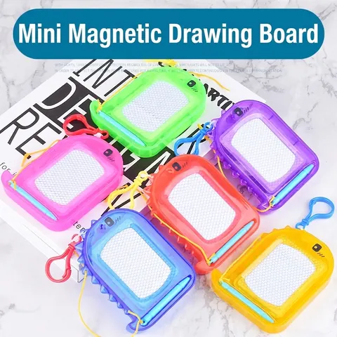 Mini Dinosaurier Magnetische Maltafel Tragbares Schreibtablet Pädagogisches Spielzeug Mit Stift Und Schlüsselanhänger Haken