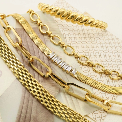 Vintage Edelstahl Gold Plattiert Kette Armband Für Damen Luxuriöse Strass Eingelegte Schlange Mesh Gliederkette Armreif Schmuck Geschenk