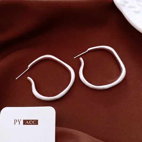 Pendientes De Aro Geométricos Irregulares Minimalistas Cobre Chapado En Oro De 18K Con 925 Sterling Silver Earring Post