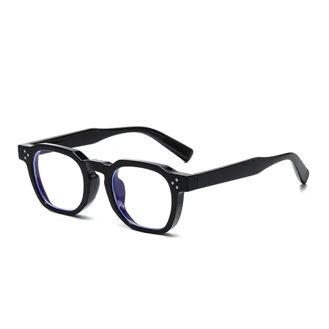 Occhiali Da Sole Rotondi Retrò Moda Montatura In Plastica Geometrica Con Rivetti A Tre Punti Protezione UV Anti Luce Blu