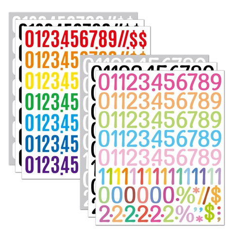 Adesivi Numerici In Vinile Impermeabili Cifre E Simboli Etichette Adesive Per Scrapbooking Cassetta Postale Bottiglia Identificazione DIY