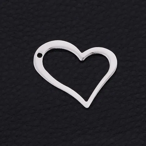 Ciondoli A Cuore Cavo In Acciaio Inossidabile Placcato Oro Connettori A Cuore Aperto Per Creazione Gioielli Fai Da Te Accessori