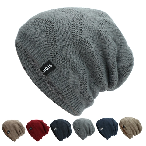 Winter Beanie Mütze Dick Gefüttert Strickmütze Wellenmuster Warm Sportlicher Stil Für Draußen
