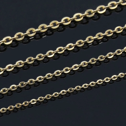 Collana A Catena A O In Acciaio Inossidabile Minimalista Placcata Oro 18K Catena A Maglie Base Con Chiusura A Aragosta