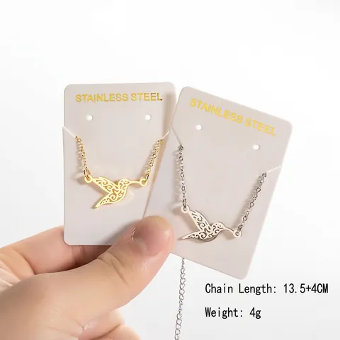 Bracciale Animali In Acciaio Inossidabile Per Donna Colibrì Farfalla Gatto Origami Gru Gioielli Geometrici Regolabile