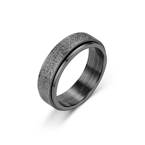 Anello Spinner Anti-stress da Uomo in Acciaio Inossidabile al Titanio Moda Rotante Geometrico con Motivo a Drago e Numeri Romani