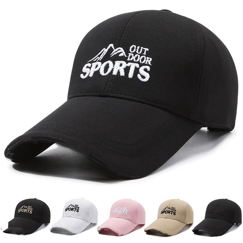 Cappellino Da Baseball Sportivo All'aperto Con Ricamo Visiera Lunga Protezione Solare Cotone Regolabile Per Uomo Donna