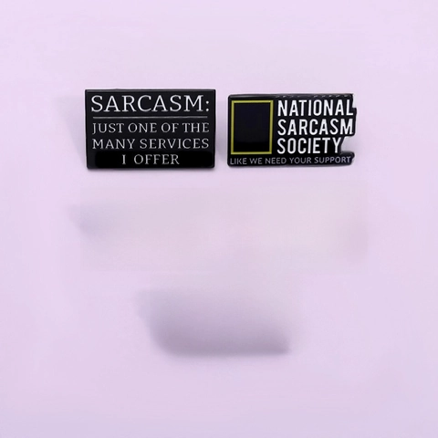Épingles en Émail de Citation Sarcastique Drôle Broches en Alliage Personnalisées Badges de Lettrage de Sarcasme pour Vestes en Jean Sacs à Dos Vêtements Bijoux Cadeau