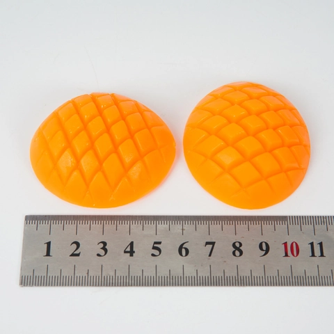 Realistic Mango Cube Simulation Food Model PVC Artificial Fruit For Photography Props Home Decoration Cake Display Novelty