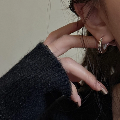S925 Sterling Silver U-Shaped Moon Hoop Earrings For Women Minimalist Geometric Gold Silver Plated Fashion Jewelry Gifts