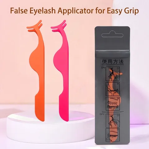 False Eyelash Applicator Stainless Steel Curved Tweezers For Magnetic Lashes Ergonomic Beauty Makeup Tool For Women