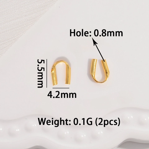 925 Sterling Silver U-Shape Wire Guardian Clasp Protector For DIY Jewelry Making Bracelet Necklace Beads Closure