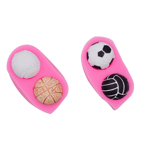Sports Ball Silicone Mold Football Basketball Volleyball Baseball Fondant Chocolate Cake Decorating DIY Resin Craft Tool