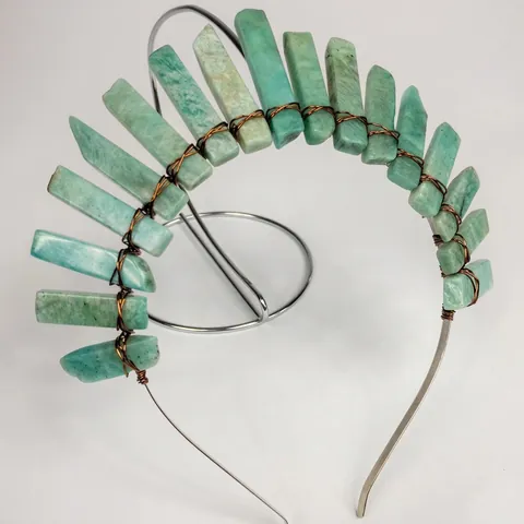 Natürlicher Rohkristall Krone Stirnband Handgemacht Drahtumwickelt Böhmische Braut Tiara Für Frauen Hochzeit Haarschmuck