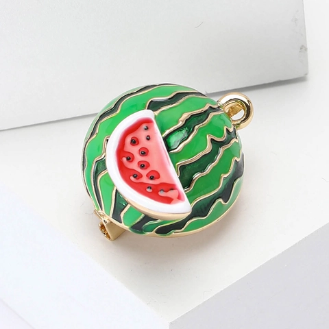 Spilla Anguria Lega Smalto Forma Di Frutta Moda Carino Gioielli Accessorio Per Donne Ragazze Decorazione Di Abbigliamento